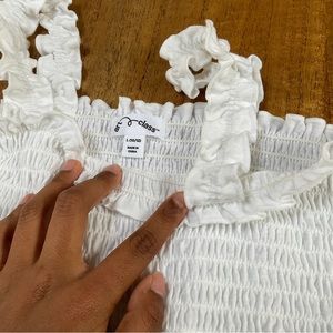 cropped white tee for girls